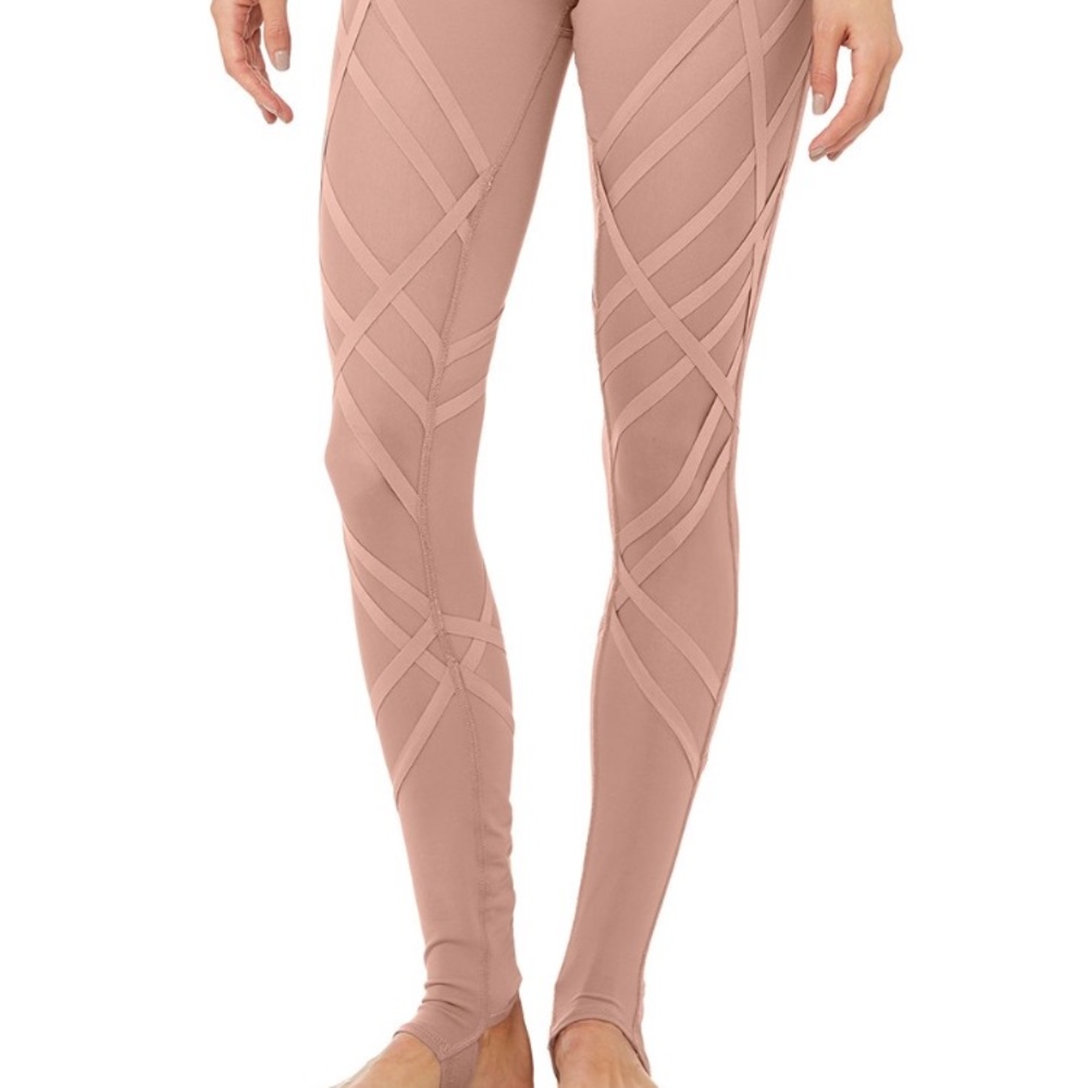 Alo high-waisted wrapped stirrup legging